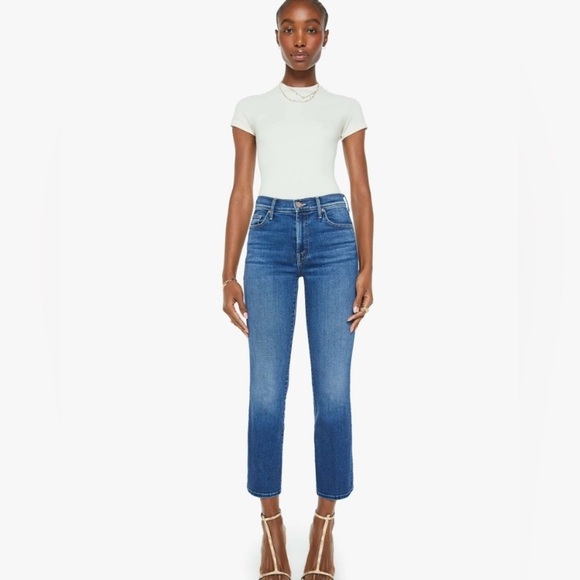 MOTHER Denim - Mother The Outsider Ankle Jeans in Electric Souvenir Medium Wash Size 27 Preppy